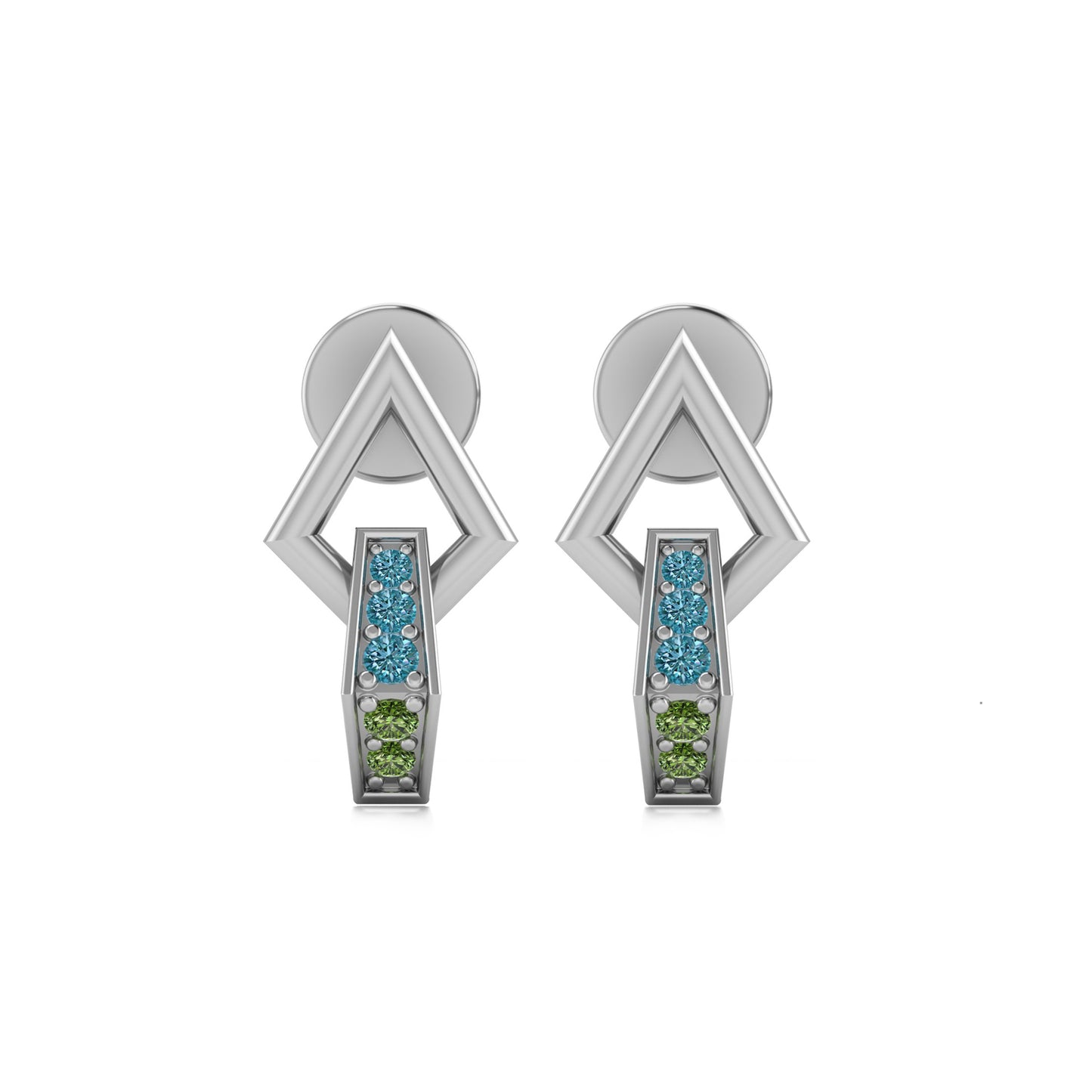 Dual Hue Delight: Deltoid Duet Earrings | House of Hue